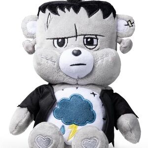Care Bear Grey Plush Bear with Storm Patch - Soft Stuffed Animal